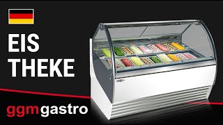 Vitrine à glace NOLAN – 1730 mm – refroidissement ventilé – pour 18 bacs à glace de 5 litres – Blanc