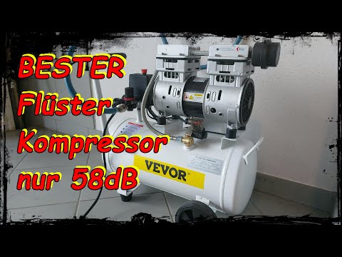 Bester Flüster Kompressor seiner Klasse!? Unboxing Vevor 750-25L silent compressor, nur 58dB