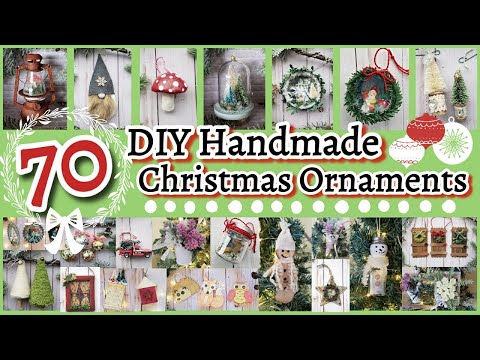 70 Handmade DIY Christmas Ornaments The Whole Family will Enjoy || To Make, Sell, or Gift