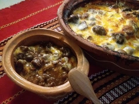 MEMORIES OF MACEDONIA ~ VELEŠKA TAVA {Pork, Beef & Cheese Casserole / Veles Pot}
