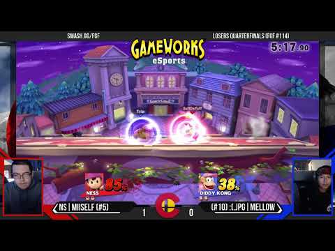 For Glory Friday #114 - NS|Miiself (Ness) Vs. :(.jpg|Mellow (Mario, Diddy Kong) - Losers QFs