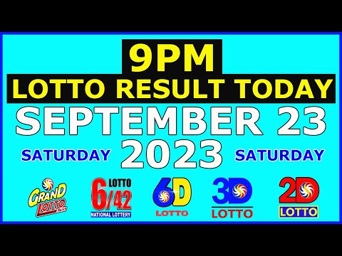 9pm Lotto Result Today September 23 2023 (Saturday)