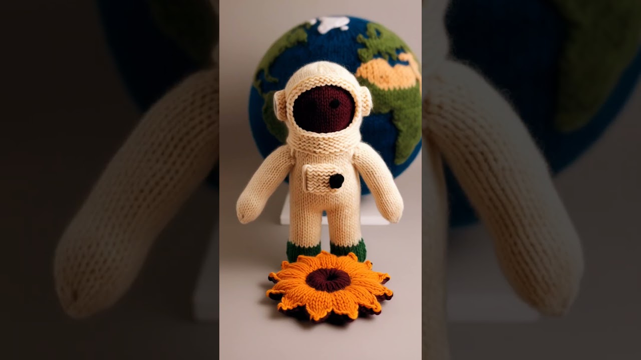 AI Art Prompts for an Astronaut Crafted With Had knitted Style #aiairt #aiartprompts #knitting