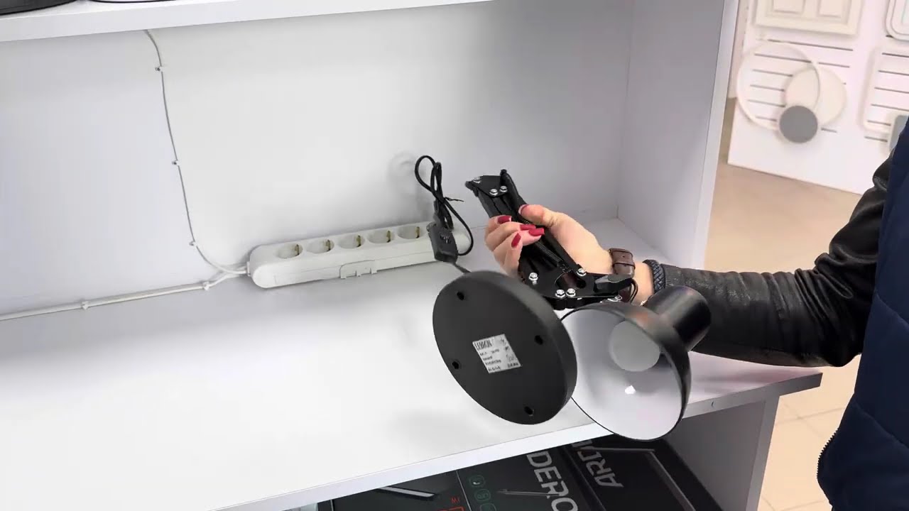 Лампа настольная телескопическая LEBRON L-TL-Tel-LONG, E27, 40W, черная