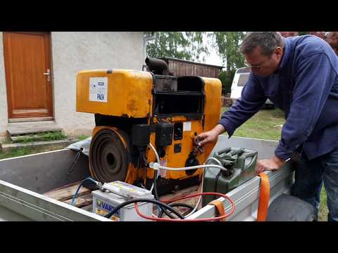 Trenkle #3 _ Bagger - 3 Zyl. HATZ Ersatzmotor vorab Test