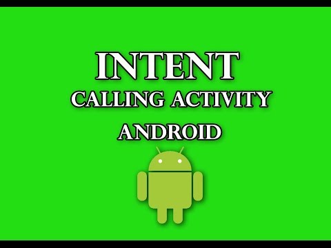 Intent in Android | Calling Activity