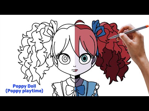 Poppy Doll coloring page | Poppy Playtime coloring page