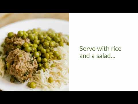Israeli Meatballs - Cooked in Sweet Peas
