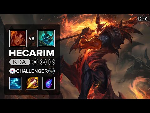 Hecarim vs Taliyah Jungle - KR Challenger - Patch 12.10 Season 12
