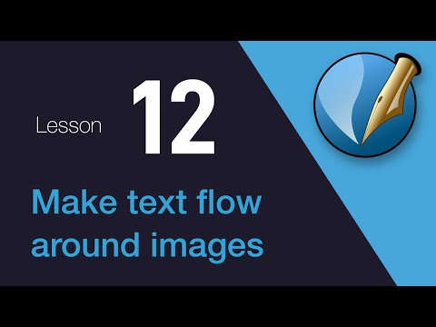 12) Make text flow around images in Scribus