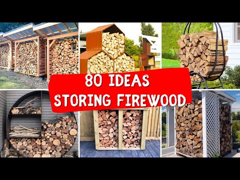 IDEAS for STORING FIREWOOD outside the house 🍀 80 examples for inspiration! Outdoor firewood rack
