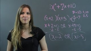 How to Solve Each Equation by Factoring & Applying the Zero Product Property : Algebra