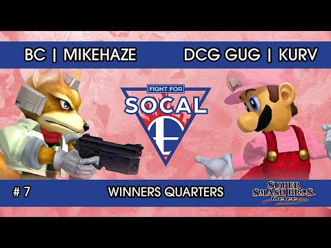 Fight For SoCal 7 - beastcoast | MikeHaze (Fox) VS DCG GUG | Kurv (Luigi) - SSBM - Winners Quarters