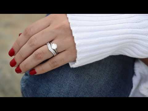 0.48 Ct. Double Row Channel Set Anniversary Wedding Ring - TwoBirch TB-CR-0122-WG-H