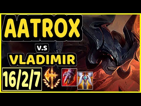 WUNDER (AATROX) vs VLADIMIR - PENTAKILL 16/2/7 KDA TOP GAMEPLAY - EUW Ranked GRANDMASTER