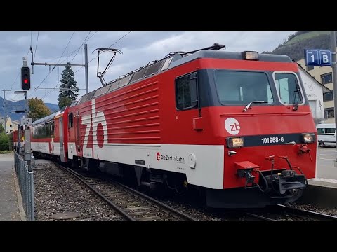 ZB HGe 4/4 Pendel einfahrt in Stans