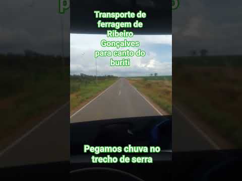Transporte de ferragem de Ribeiro Gonçalves para canto do buriti