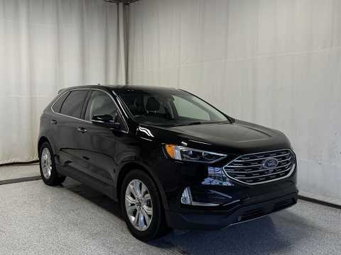 2020 Ford Edge Titanium AWD in Black for sale at Park Mazda in Sherwood Park, AB