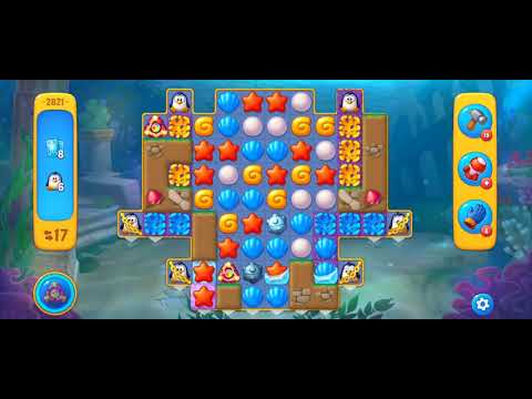 Fishdom Easy Level 2821 (with full seashell [Super Lightning]) @choraelmin