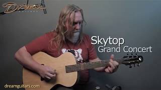 Video thumbnail for New Skytop Grand Concert, Flamed Mango/Bearclaw Sitka by Dream Guitars