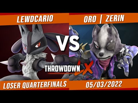 Throwdown LX #78 - Lewdcario (Lucario) VS ORO | Zerin (Wolf) - Losers Quarters