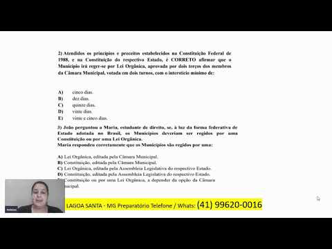 LEI ORGÂNICA DE LAGOA SANTA - MG / CONCURSO PÚBLICO