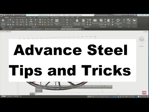 Advance Steel Tips and Tricks
