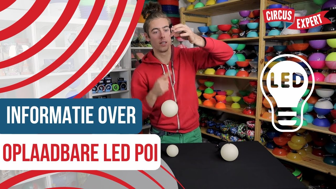 product video Oplaadbare Led poi | Multi | 70 mm