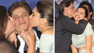 Shah Rukh Khan With Happy New Year Team On A Kissing Spree