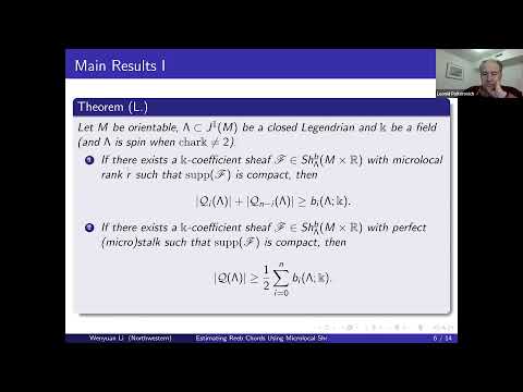 Estimating Reeb chords using microlocal sheaf theory - Wenyuan Li