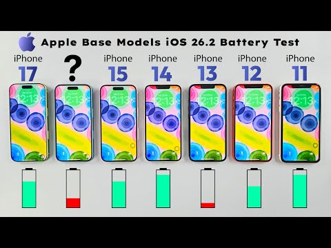 iPhone 17 vs 16 vs 15 vs 14 vs 13 vs 12 vs 11 - iOS 26.2 BATTERY TEST 