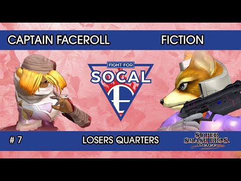 Fight For SoCal 7 - Captain Faceroll (Sheik) VS Fiction (Fox) - SSBM - Losers Quarters
