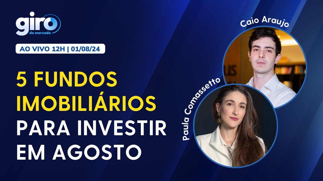 🔴 AO VIVO: 5  FUNDOS IMOBILIÁRIOS para investir em agosto e buscar bons dividendos