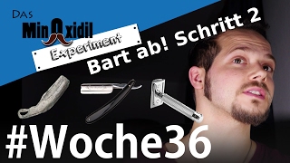 Das Minoxidil Experiment #Woche36 Geschichte der Rasierklinge und Bart-ab Stufe2