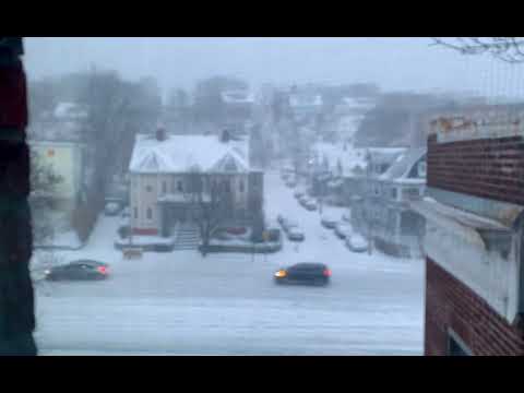 Boston Snow Storm - Jan 29, 2022 - Saturday 5AM-8AM Time-lapse