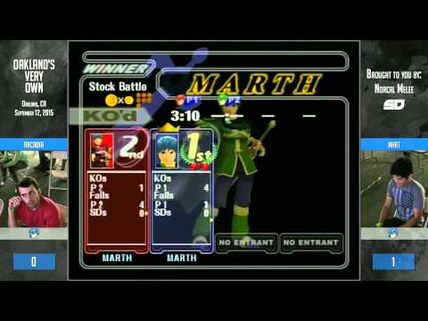 Oakland's Very Own: Singles - Winners Bracket: Arcadia (Marth) vs Nhat (Marth)