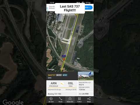 The Last SAS 737 flight!!!! #scandinavianairlines #boeing737800 #lastflight #flightradar24 #shorts