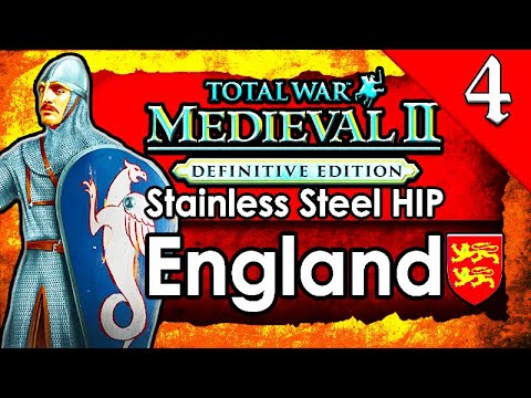 INVASION OF IRELAND! Medieval 2 Total War: Stainless Steel HIP: England Campaign Gameplay #4