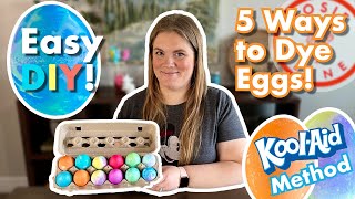 5 Ways to Dye EASTER Eggs without a Kit || Fun Easter Craft