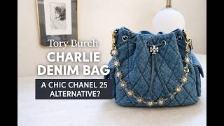 Tory Burch Charlie Drawstring Bag First Impressions | A Chic Chanel 25 Alternative?