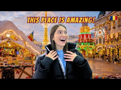 Exploring THE MOST BEAUTIFUL Christmas Market in Europe! Craiova, Romania 🇷🇴