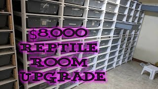 Our reptile room has been upgraded!!!  HUGE CHANGE!!