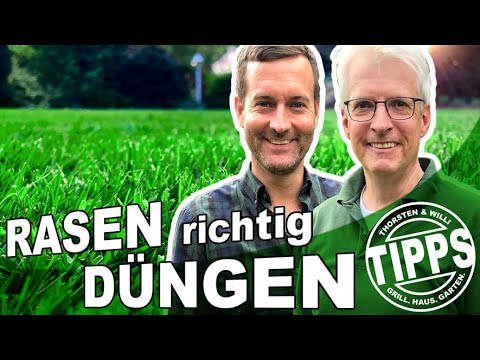 Ein saftig sattgrüner Rasen durch einfaches und richtiges Düngen I Tipps von Thorsten & Willi
