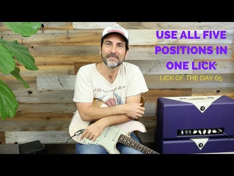 Use All Five Pentatonic Positions In One Lick Idea - Lick Of The Day 65 - Guitar Lesson