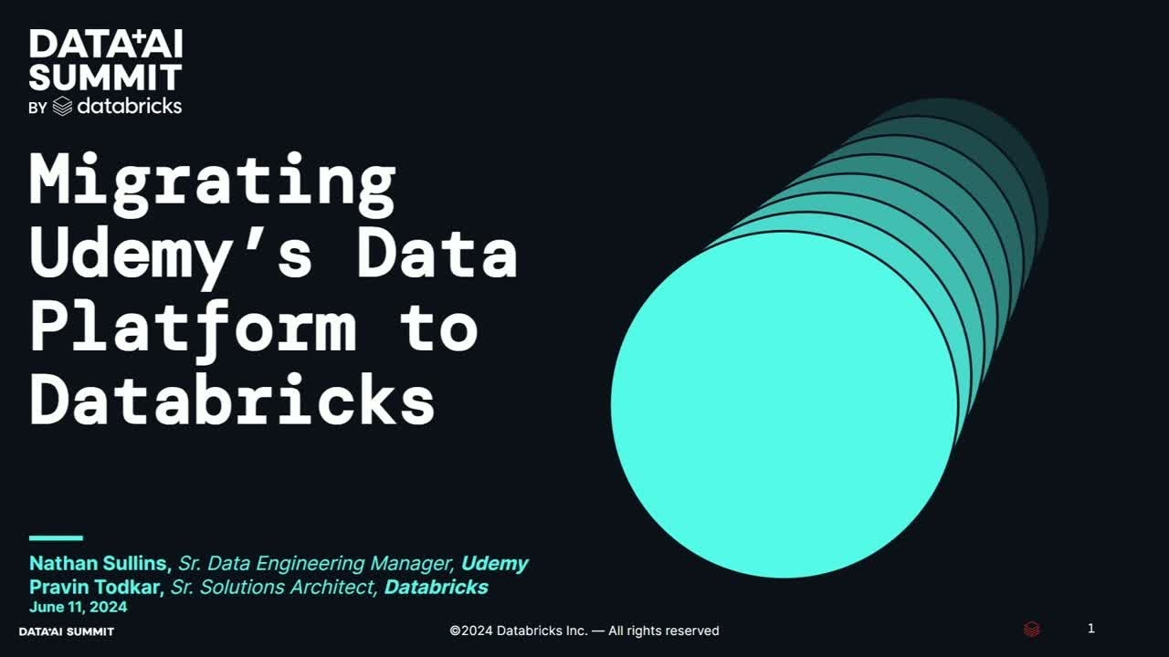 Udemy’s Data and AI Journey: Migrating from a Managed Big Data Platform to Databricks
