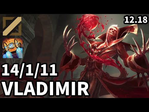 Vladimir Mid vs Lissandra - Ranked Grandmaster - Patch KR 12.18
