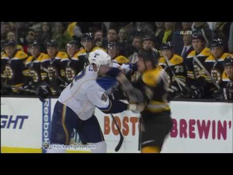 David Backes vs Andrew Ference Nov 6, 2010