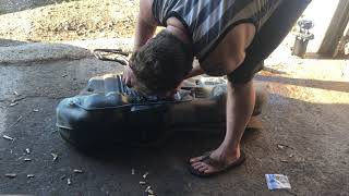 How to replace a fuel pump module Saturn ion gas fuel tank drop removal