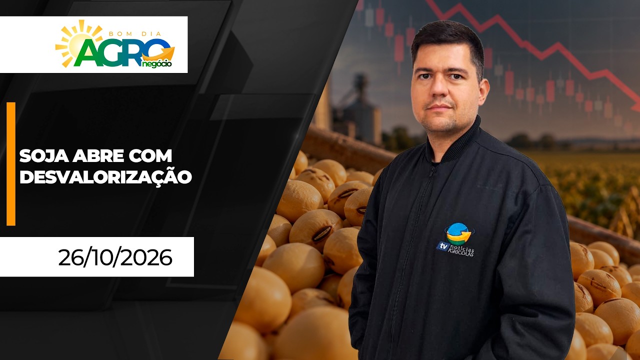 Bom Dia Agro - Soja abre a segunda-feira recuando mais de 1% e Brasil confirma mais um caso de...