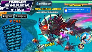 Update!! Hungry Shark World Mod Apk 7.4.1 Latest Version 2026 - Mod Menu & Unlock All Sharks